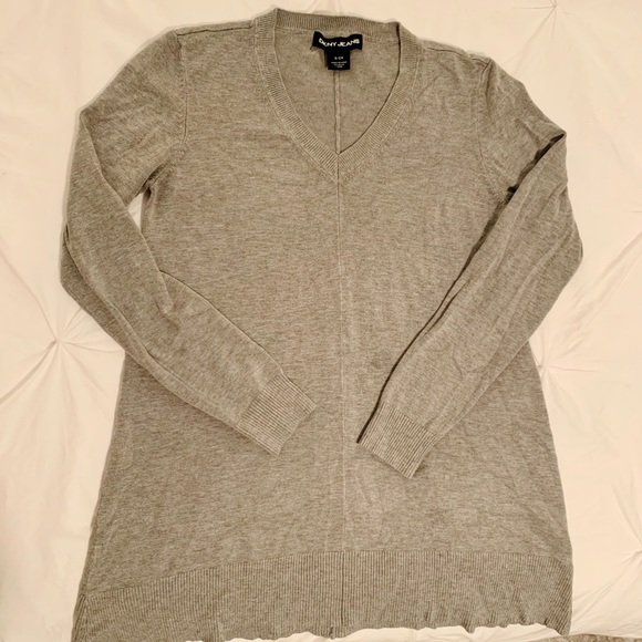 Grey V-neck Sweater - Picture 2 of 3